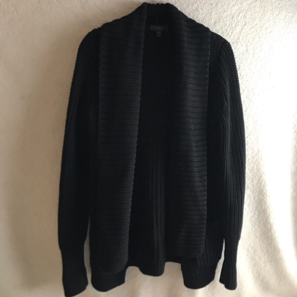 J. Crew Rib Stitch Open Cardigan Sweater